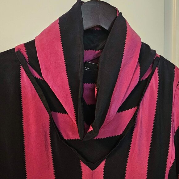 Dramatic Vintage Striped Silk Tunic/Dress - Picture 3 of 12